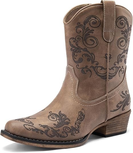 DREAM PAIRS Women’s Western Ankle Boot
